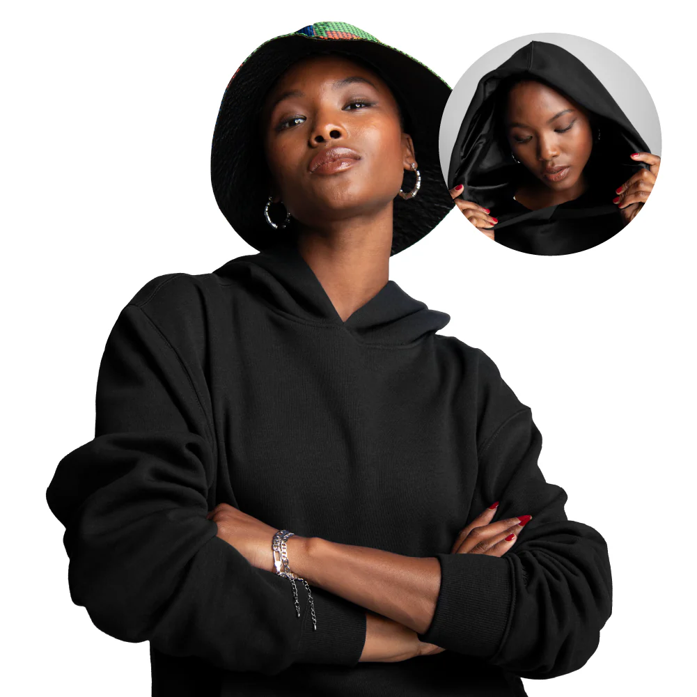 Arria Satin-Lined Hoodie – Frizz-Free Hair Protection - Image 2