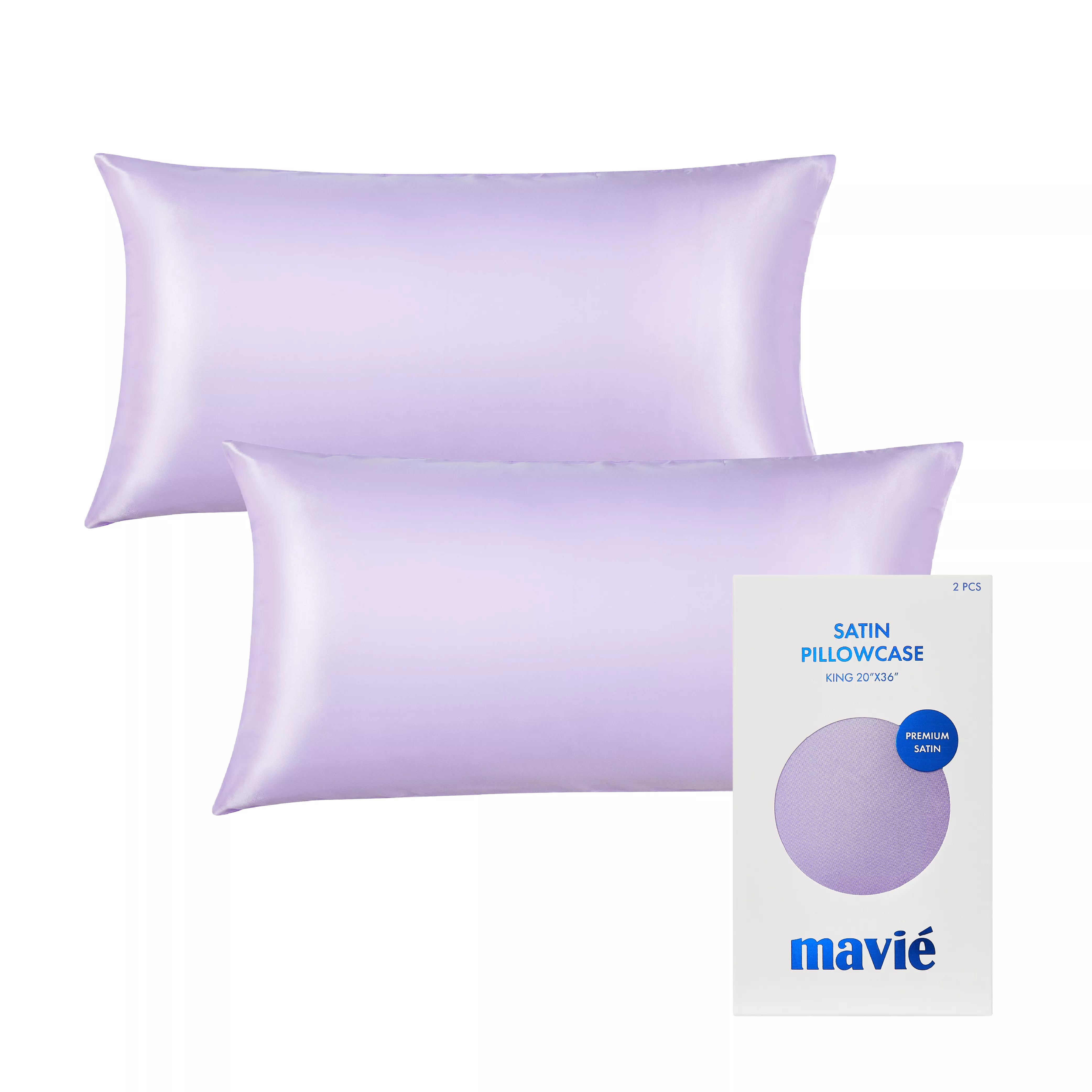MAVIE Satin Pillowcase Set of 2 – King Size 20" x 36" - Image 106