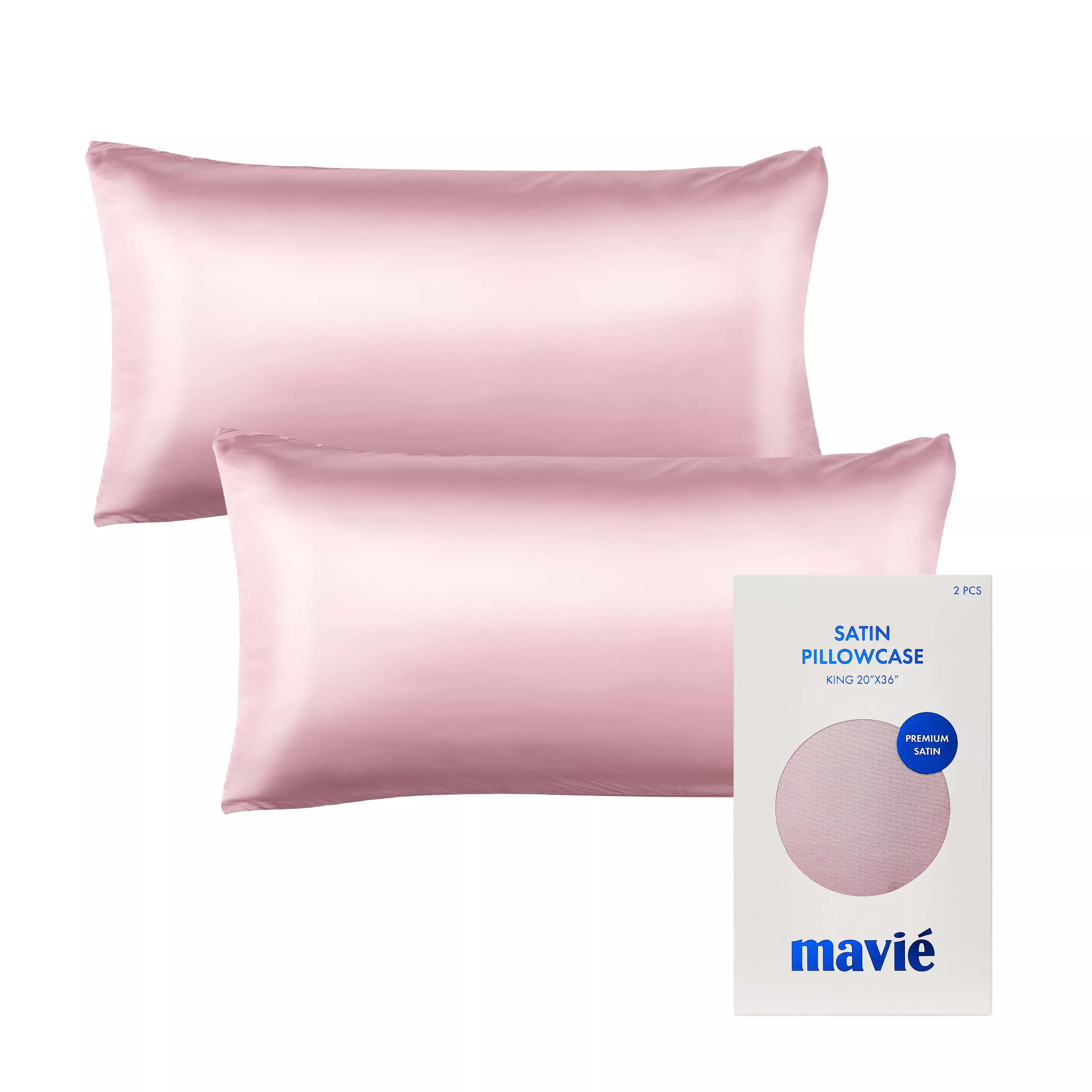 MAVIE Satin Pillowcase Set of 2 – King Size 20" x 36" - Image 33