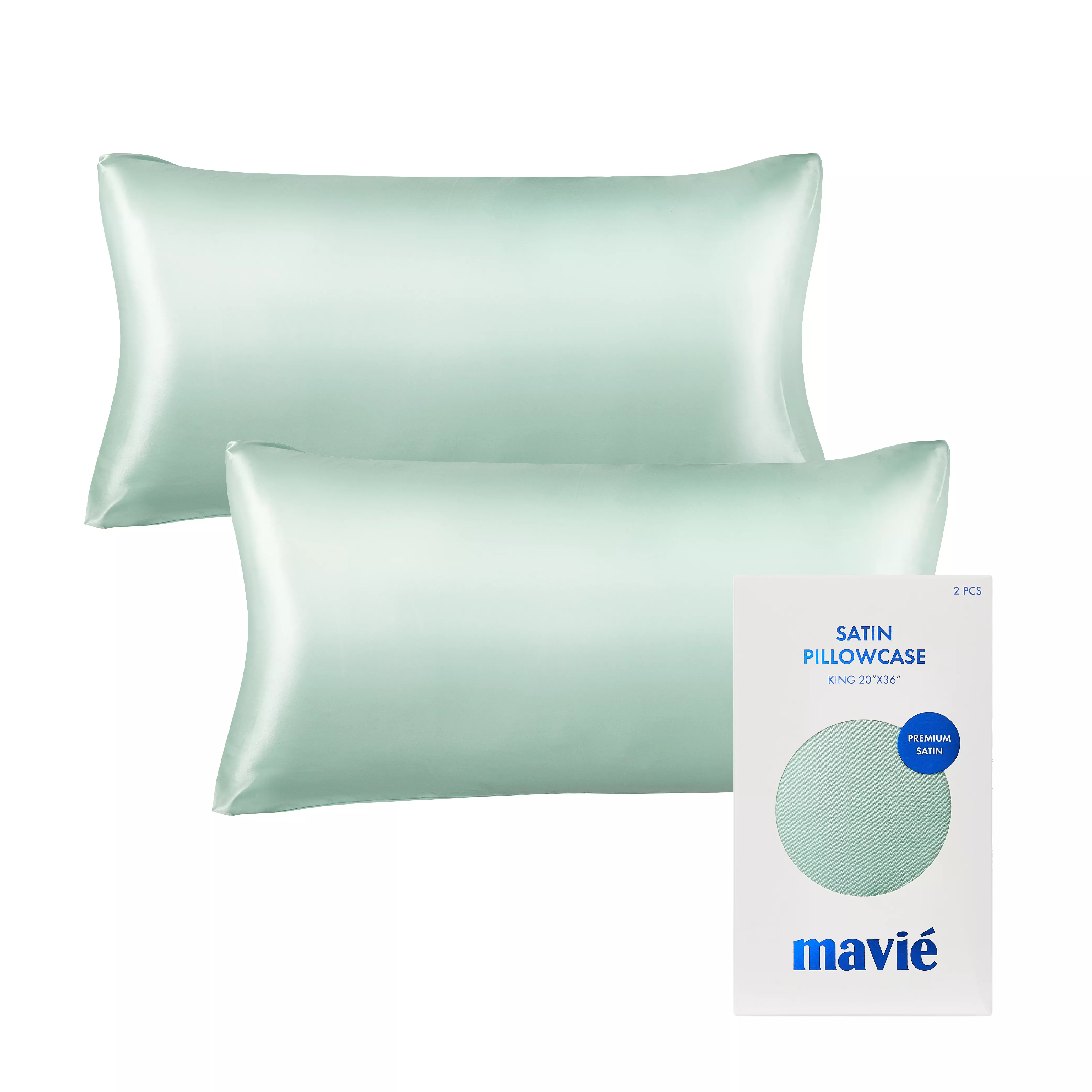 MAVIE Satin Pillowcase Set of 2 – King Size 20" x 36" - Image 43