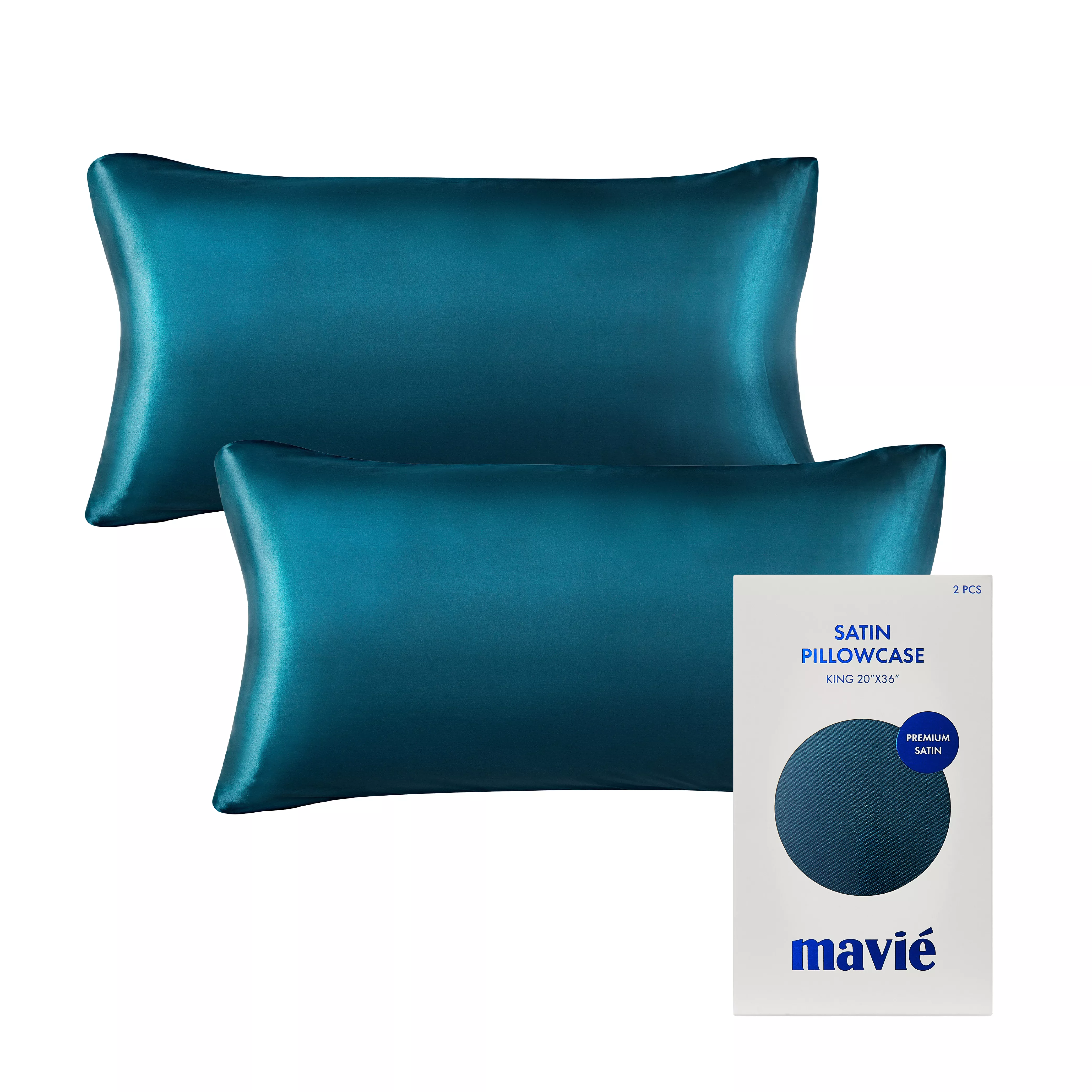 MAVIE Satin Pillowcase Set of 2 – King Size 20" x 36" - Image 52