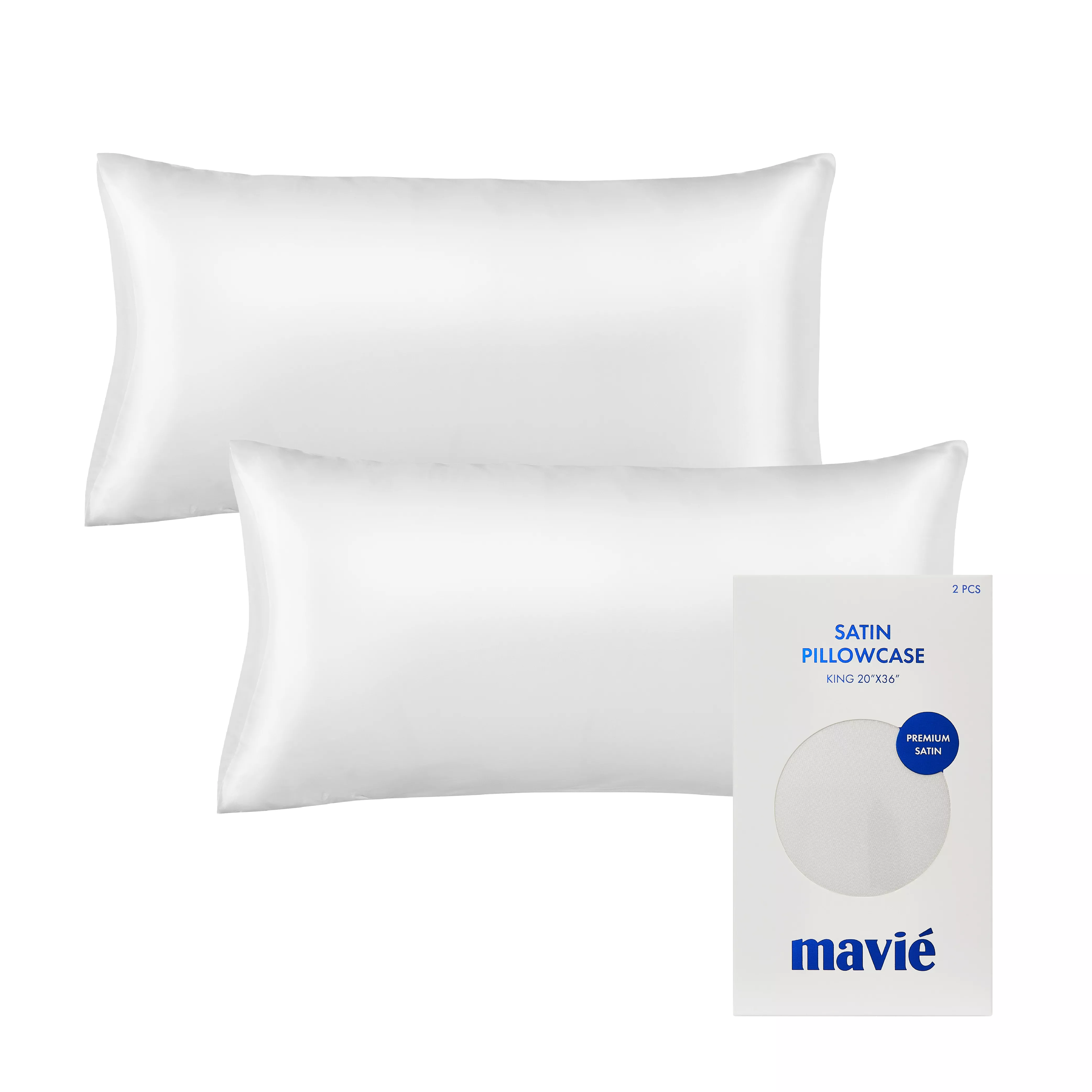 MAVIE Satin Pillowcase Set of 2 – King Size 20" x 36" - Image 8