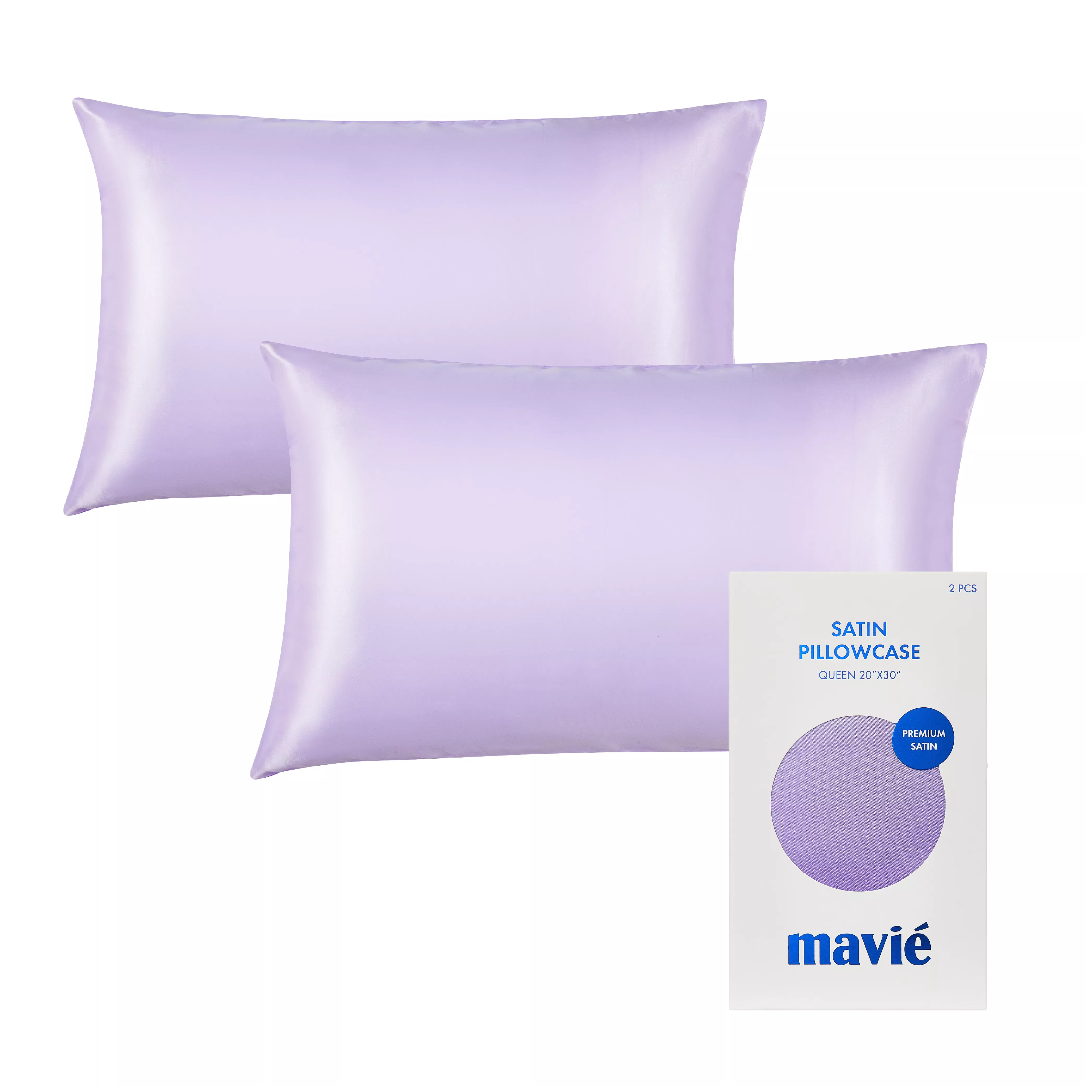MAVIE Satin Pillowcase Set of 2 – Queen Size 20" x 30" - Image 106