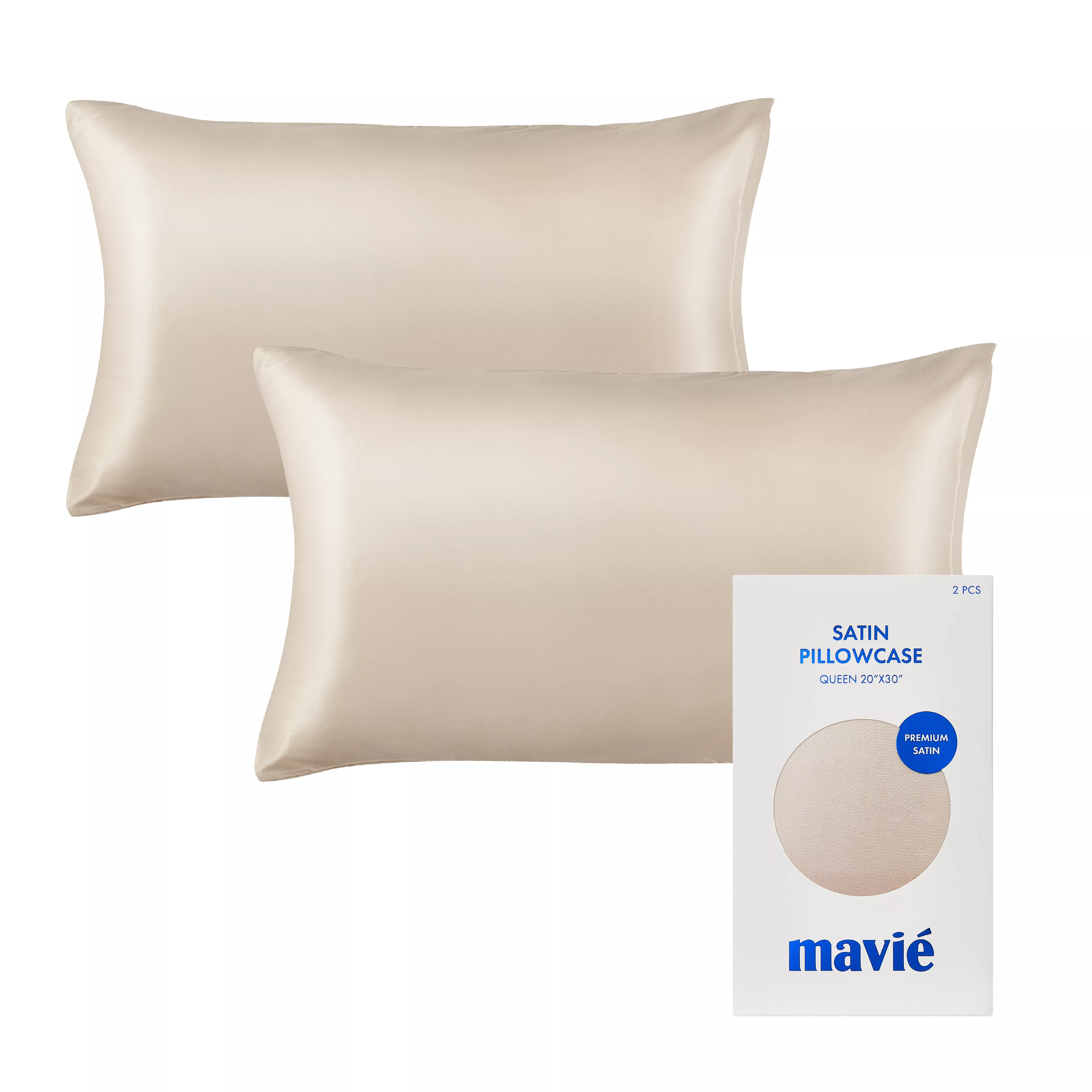 MAVIE Satin Pillowcase Set of 2 – Queen Size 20" x 30" - Image 25