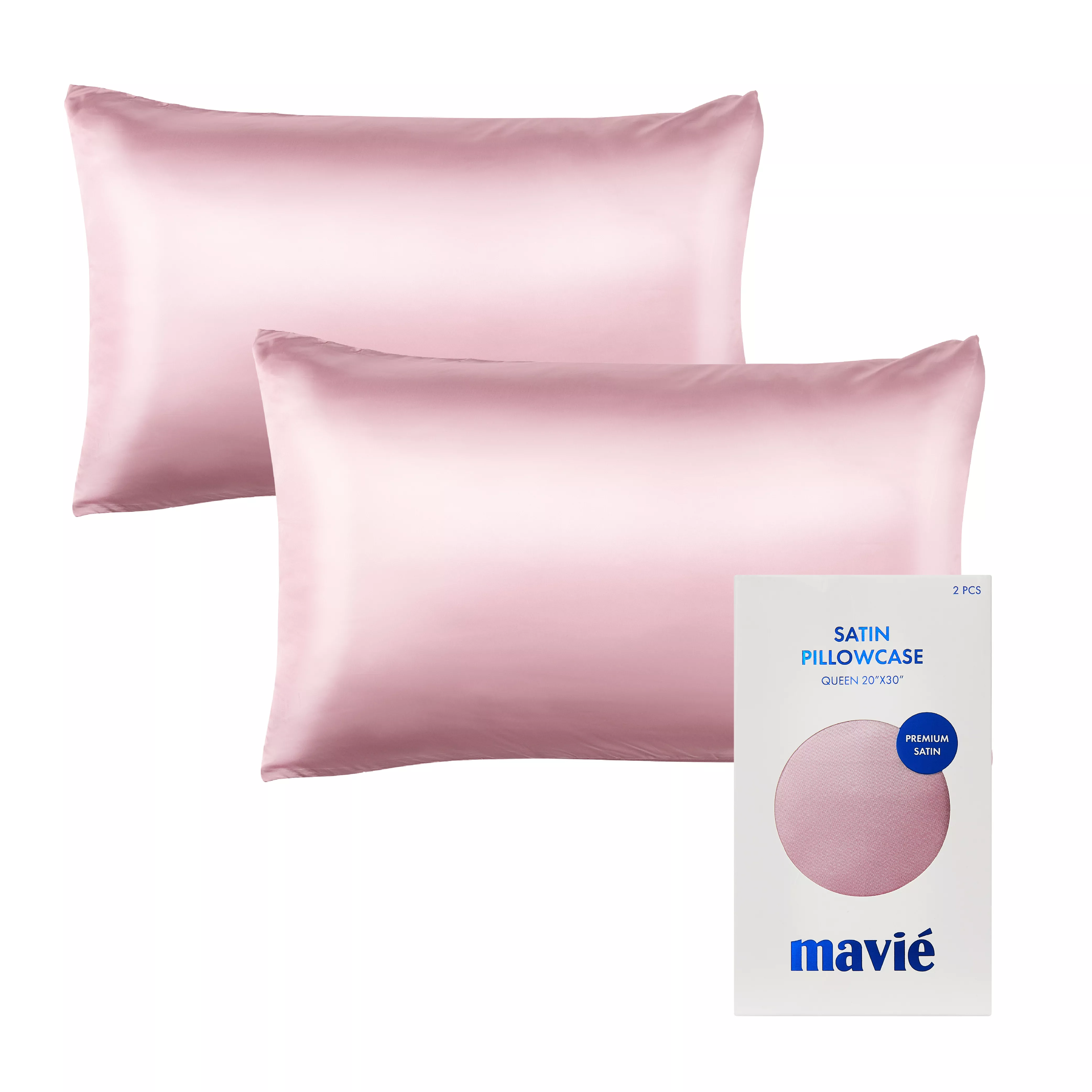 MAVIE Satin Pillowcase Set of 2 – Queen Size 20" x 30" - Image 34