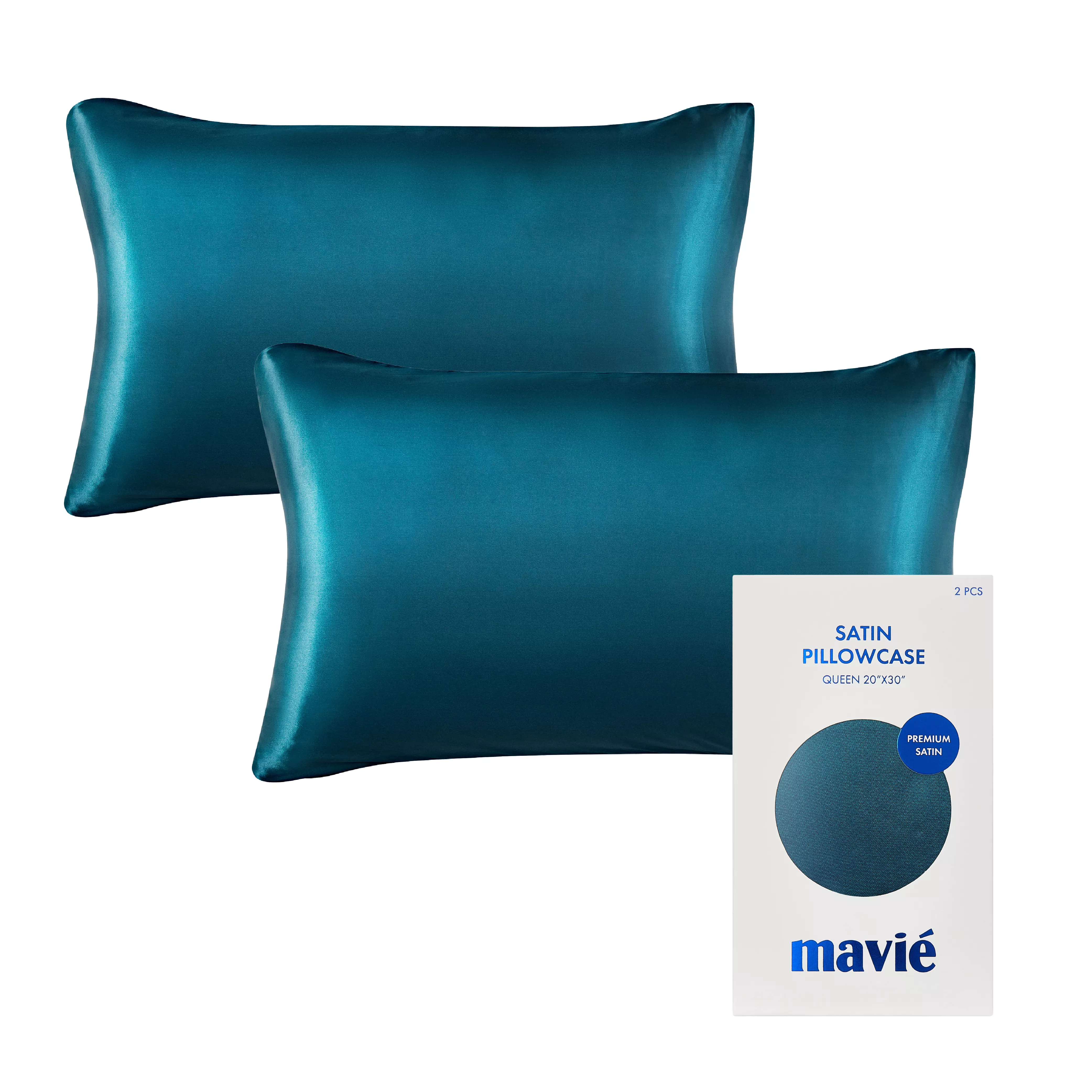 MAVIE Satin Pillowcase Set of 2 – Queen Size 20" x 30" - Image 52