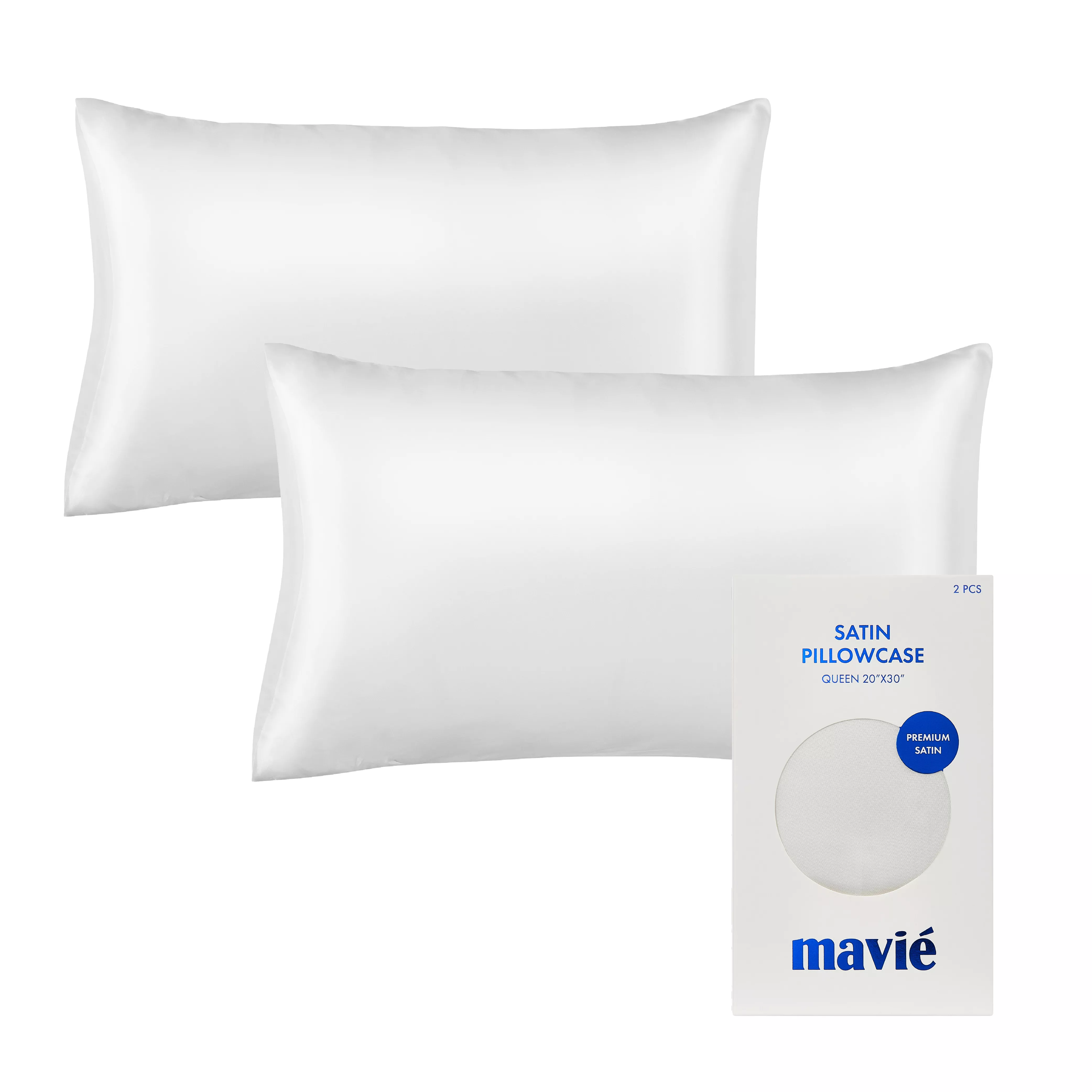 MAVIE Satin Pillowcase Set of 2 – Queen Size 20" x 30" - Image 7