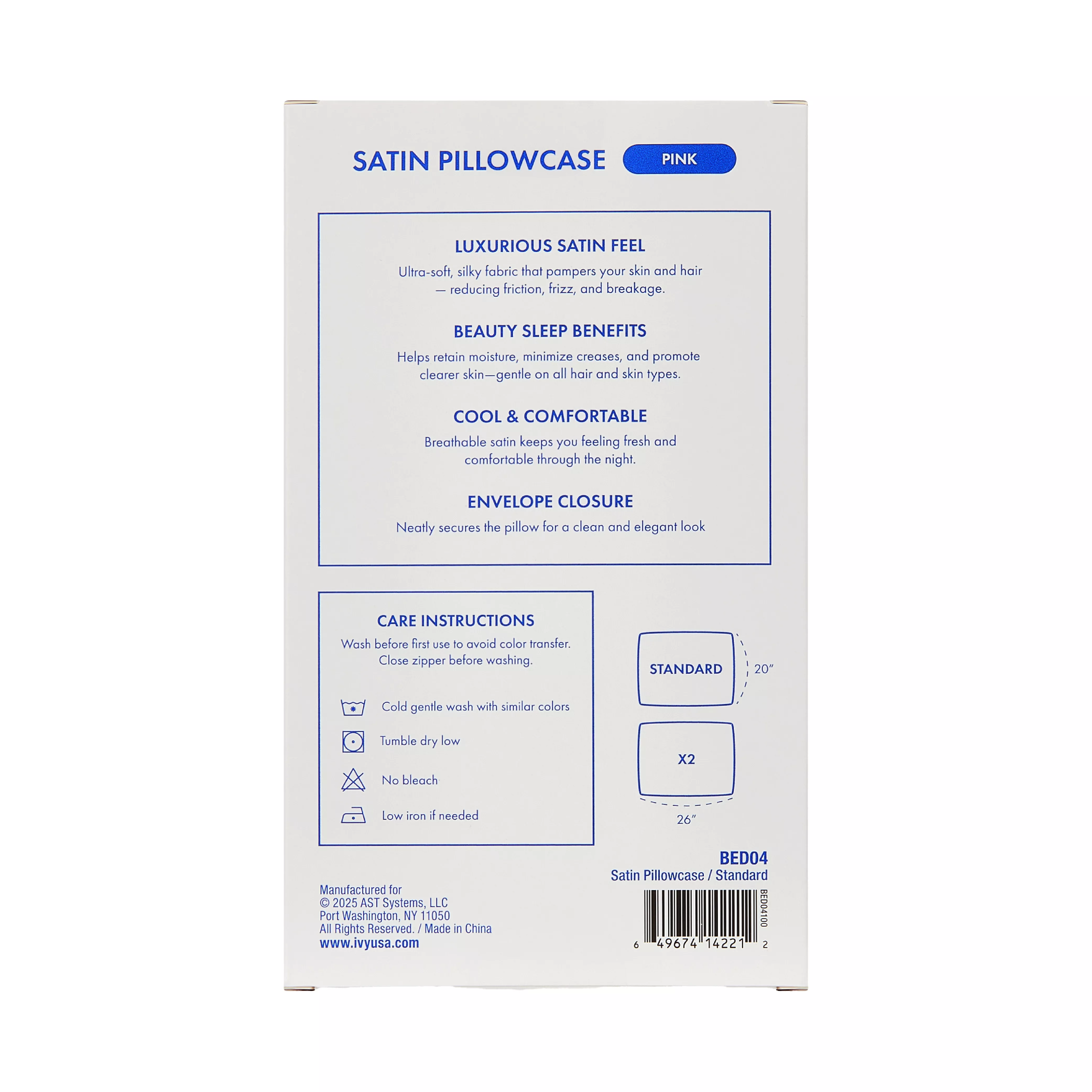 MAVIE Satin Pillowcase Set of 2 – Standard Size 20” x 26” - Image 36