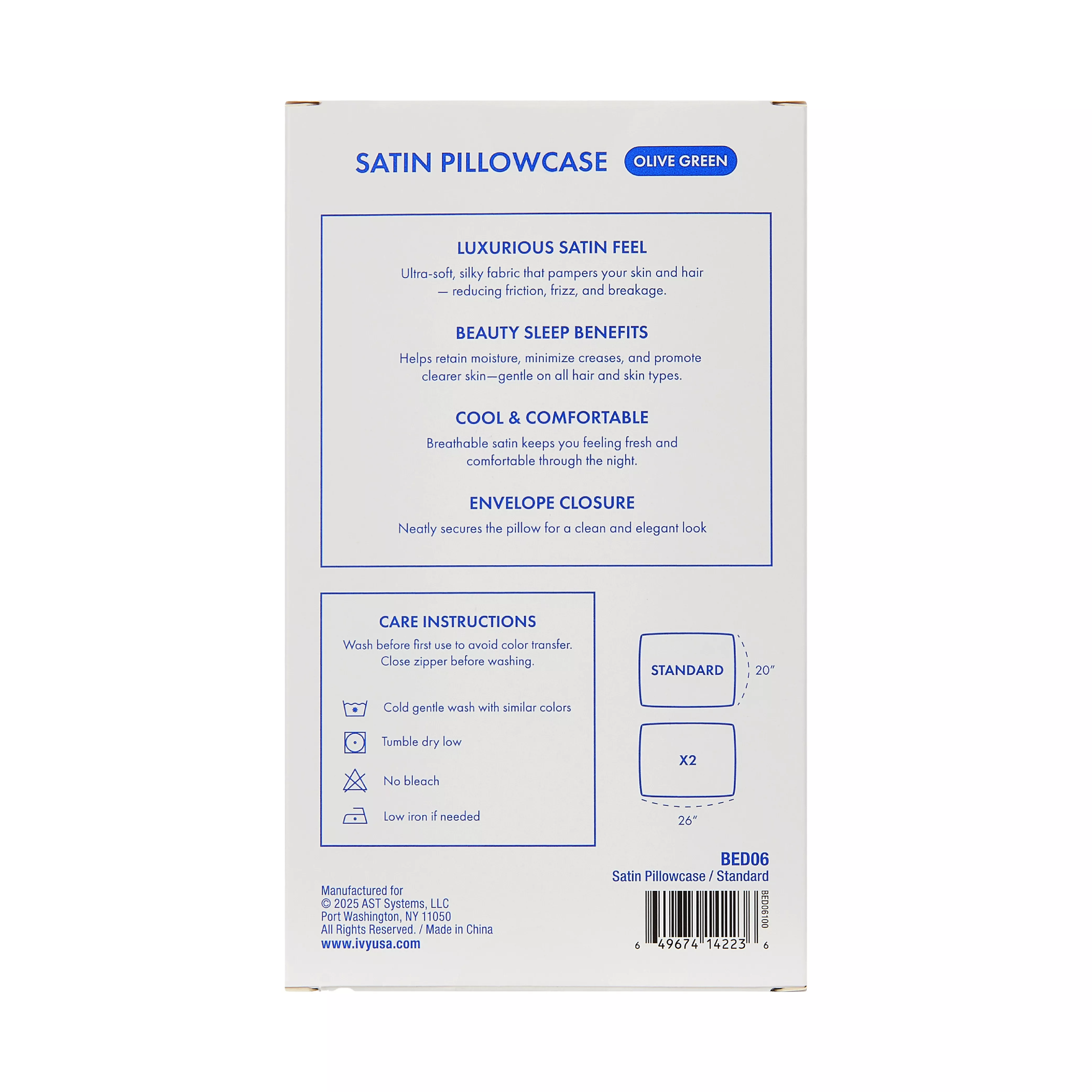 MAVIE Satin Pillowcase Set of 2 – Standard Size 20” x 26” - Image 54