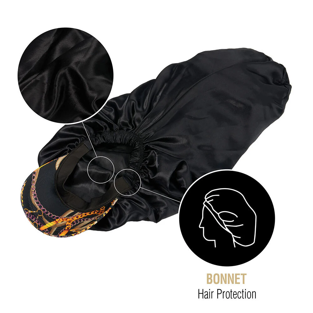 RED by KISS Satin Visor Braid Bonnet - Black - Image 4