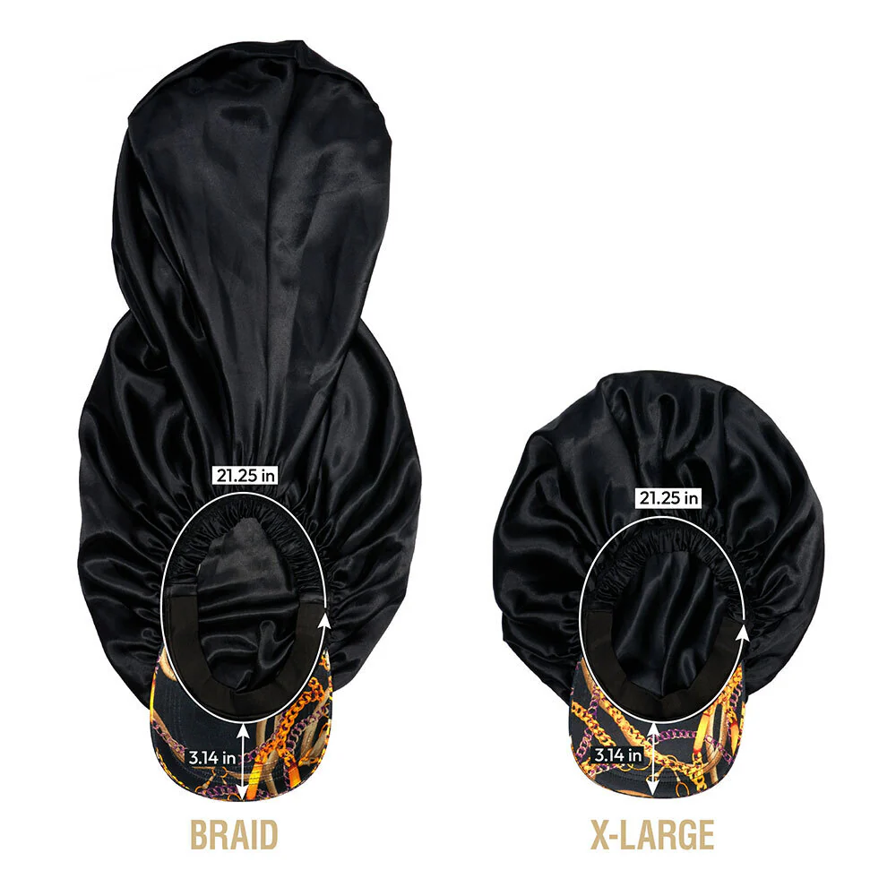 RED by KISS Satin Visor Braid Bonnet - Black - Image 6