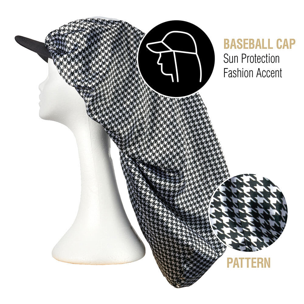 RED by KISS Satin Visor Braid Bonnet - Houndstooth - Image 3