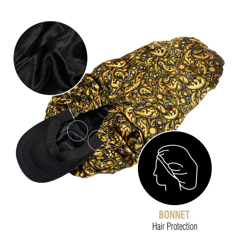 RED by KISS Satin Visor Braid Bonnet - Luxe Paisley - Image 4