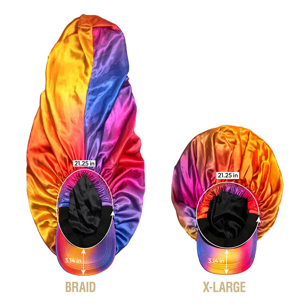 RED by KISS Satin Visor Braid Bonnet - Ombre - Image 6