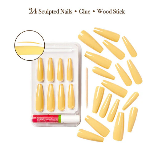 Gold Finger Sculpted Nails - Image 3