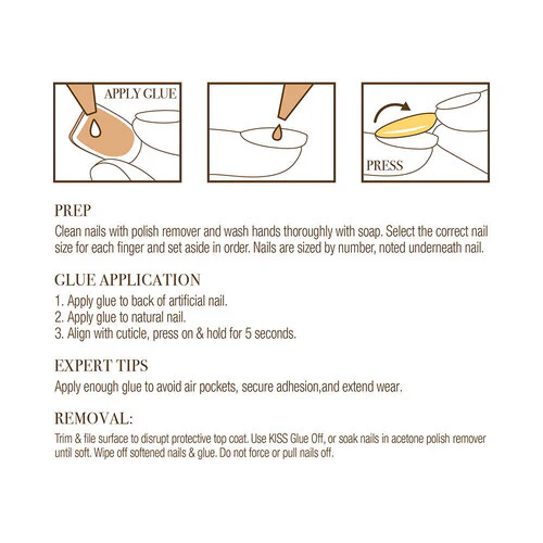 Gold Finger Sculpted Nails - Image 4