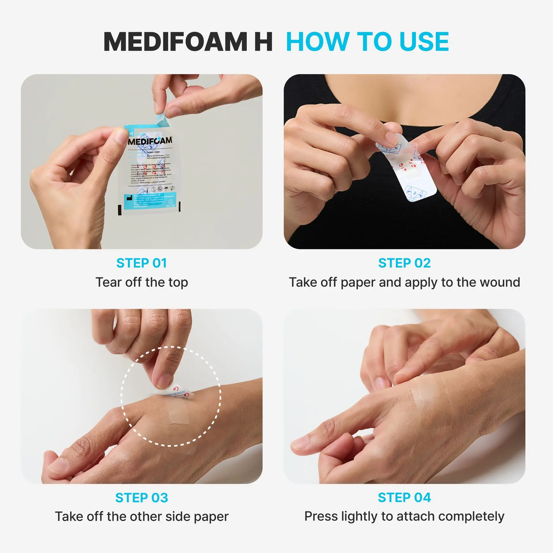 Medifoam Self-Adhesive Hydrocolloid Bandage Pads – Ultra-Thin Waterproof Healing Patches - Image 30