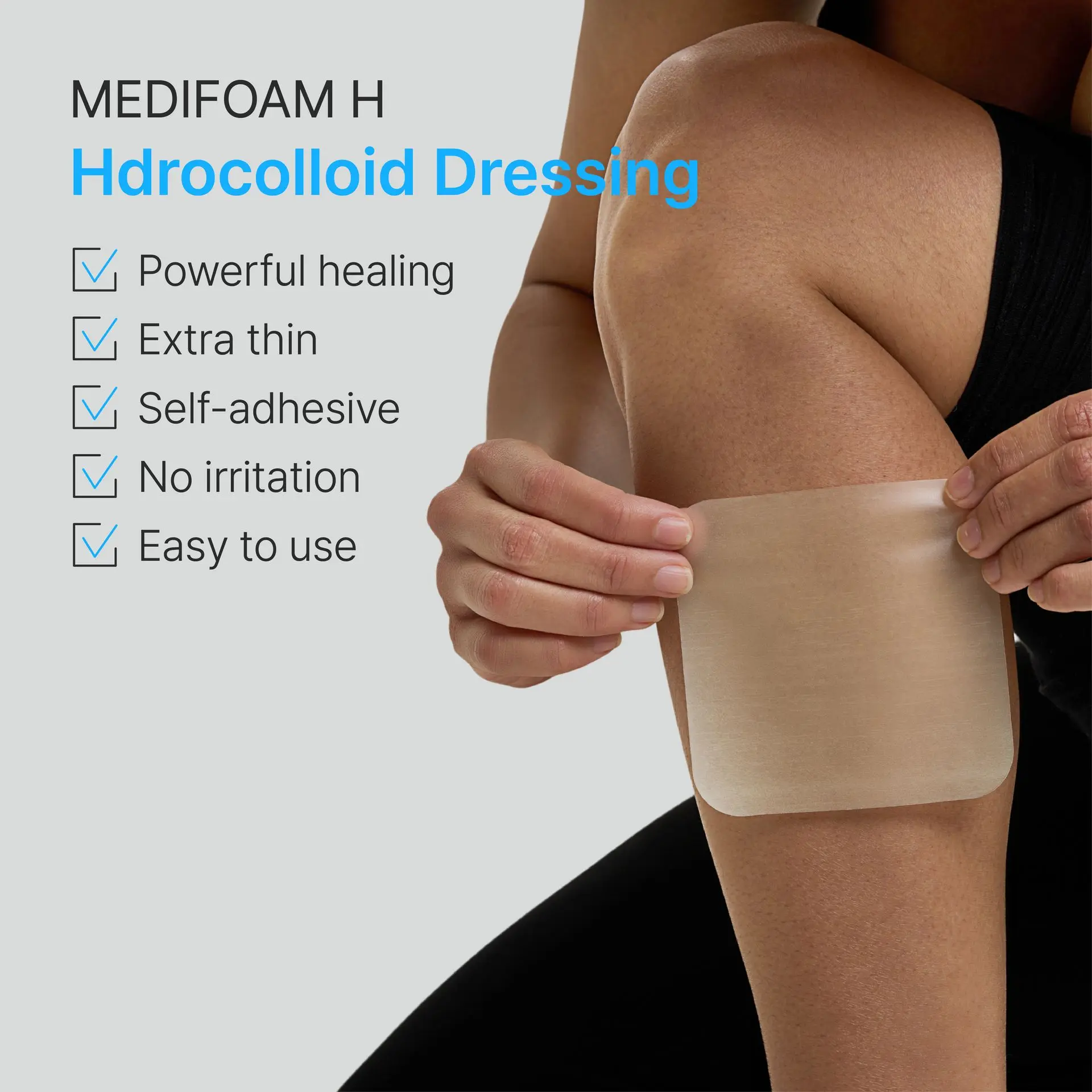Medifoam Self-Adhesive Hydrocolloid Bandage Pads – Ultra-Thin Waterproof Healing Patches - Image 2