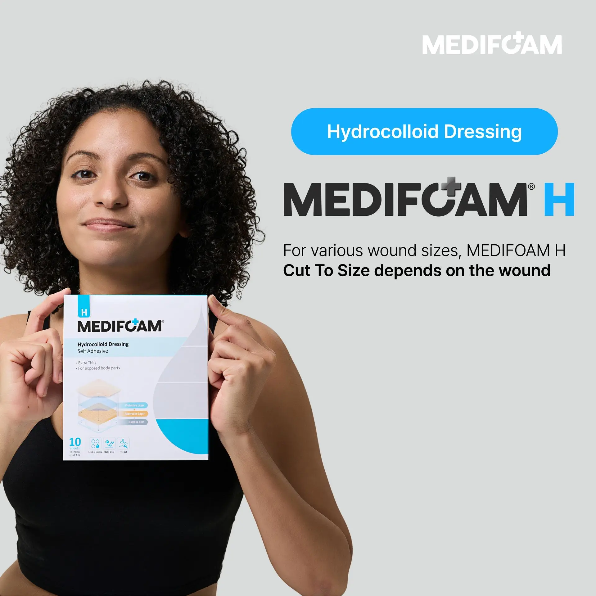 Medifoam Self-Adhesive Hydrocolloid Bandage Pads – Ultra-Thin Waterproof Healing Patches - Image 5