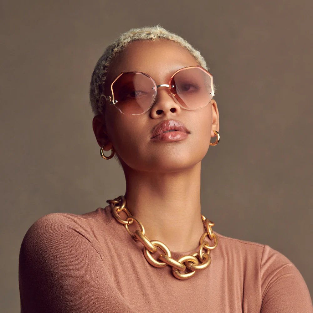 Mad Shade Semi-Rimless Round Tinted Sunglasses #48 - Image 2