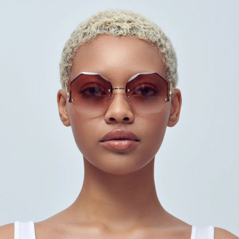 Mad Shade Semi-Rimless Round Tinted Sunglasses #48 - Image 3