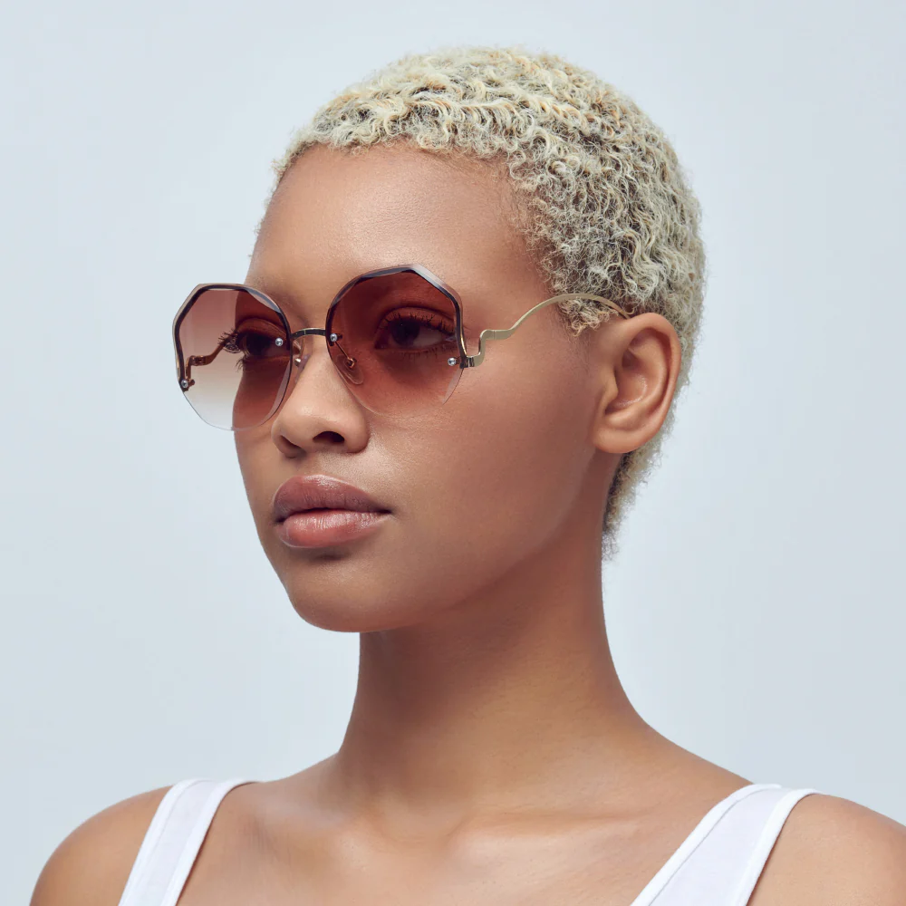 Mad Shade Semi-Rimless Round Tinted Sunglasses #48 - Image 4