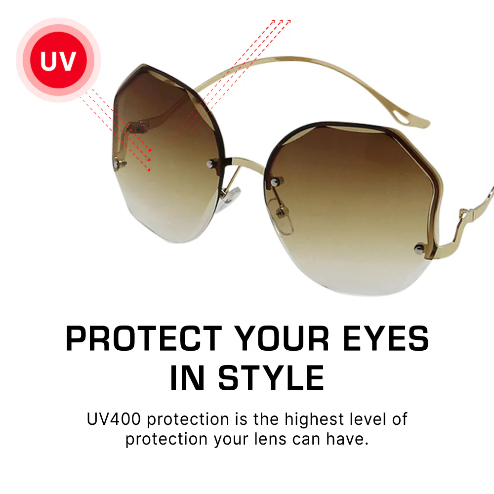 Mad Shade Semi-Rimless Round Tinted Sunglasses #48 - Image 6