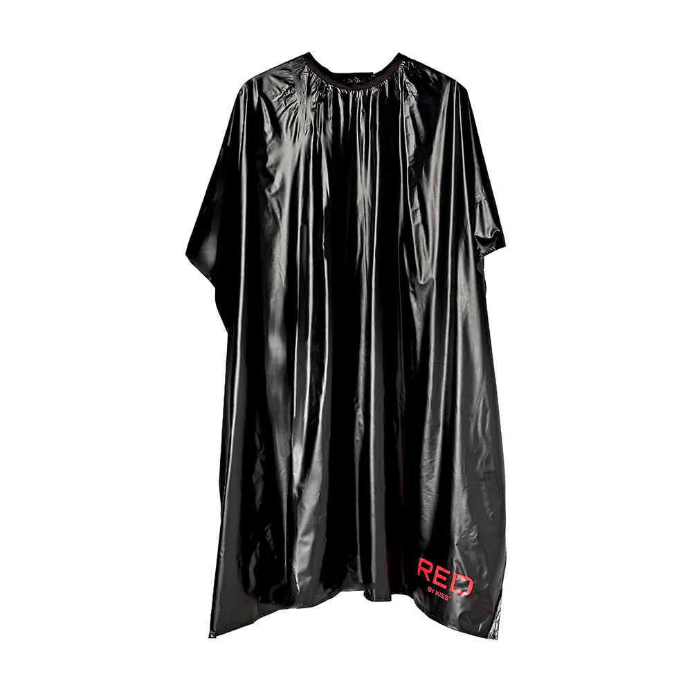RED by KISS Shampoo Soft Vinyl Cape - Black - Image 3