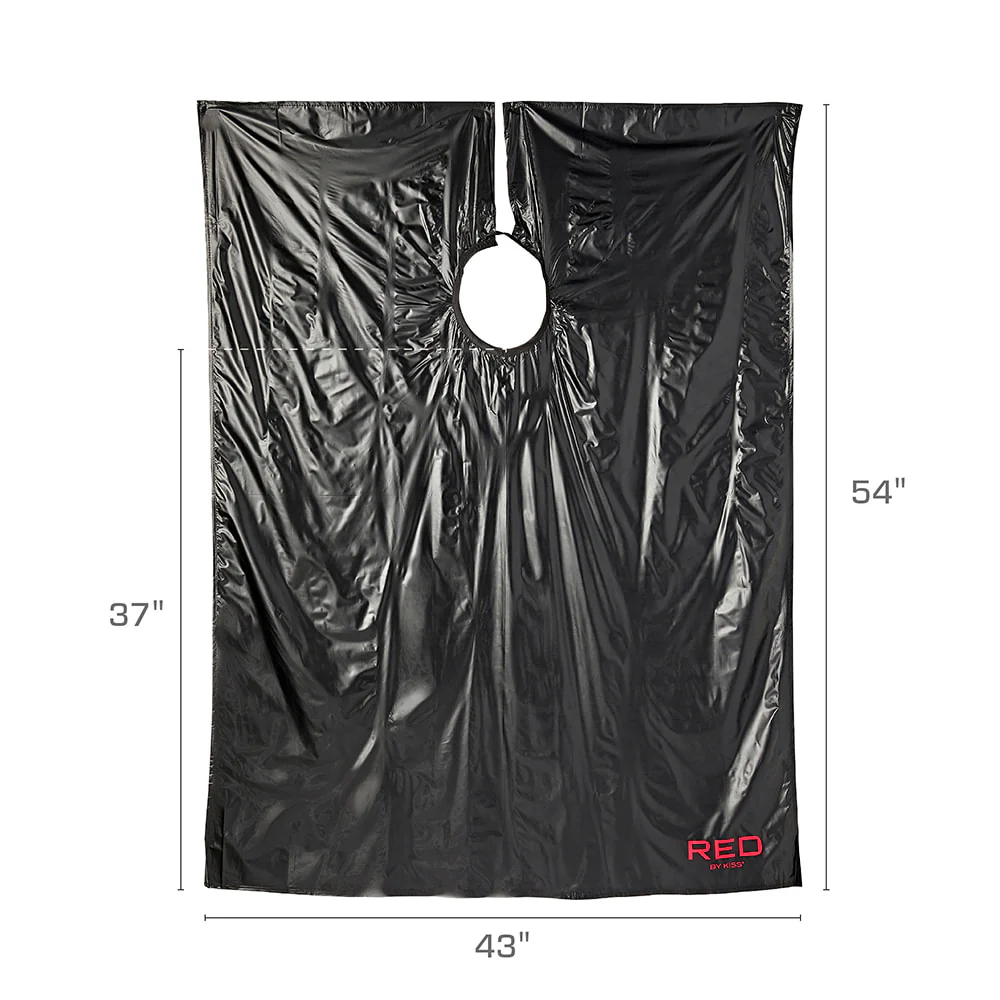 RED by KISS Shampoo Soft Vinyl Cape - Black - Image 6
