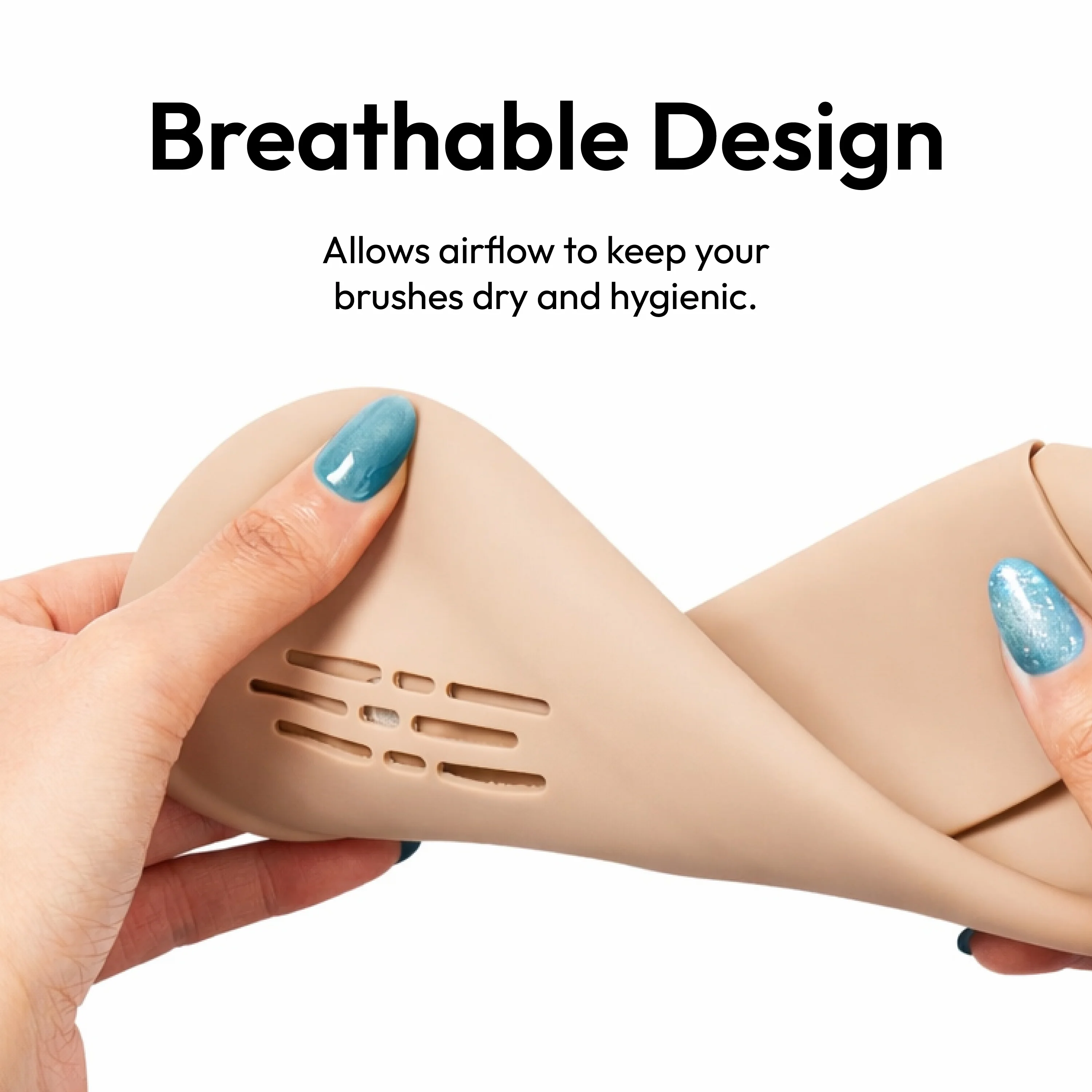 éclat Silicone Makeup Brush Travel Holder 3-in-1 Magnetic Pouch & Cleaner Mat - Image 6
