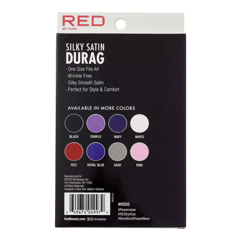 RED by KISS Silky Satin Premium Smooth Silky Durag for Men & Women 360 Waves Headwraps - Image 29