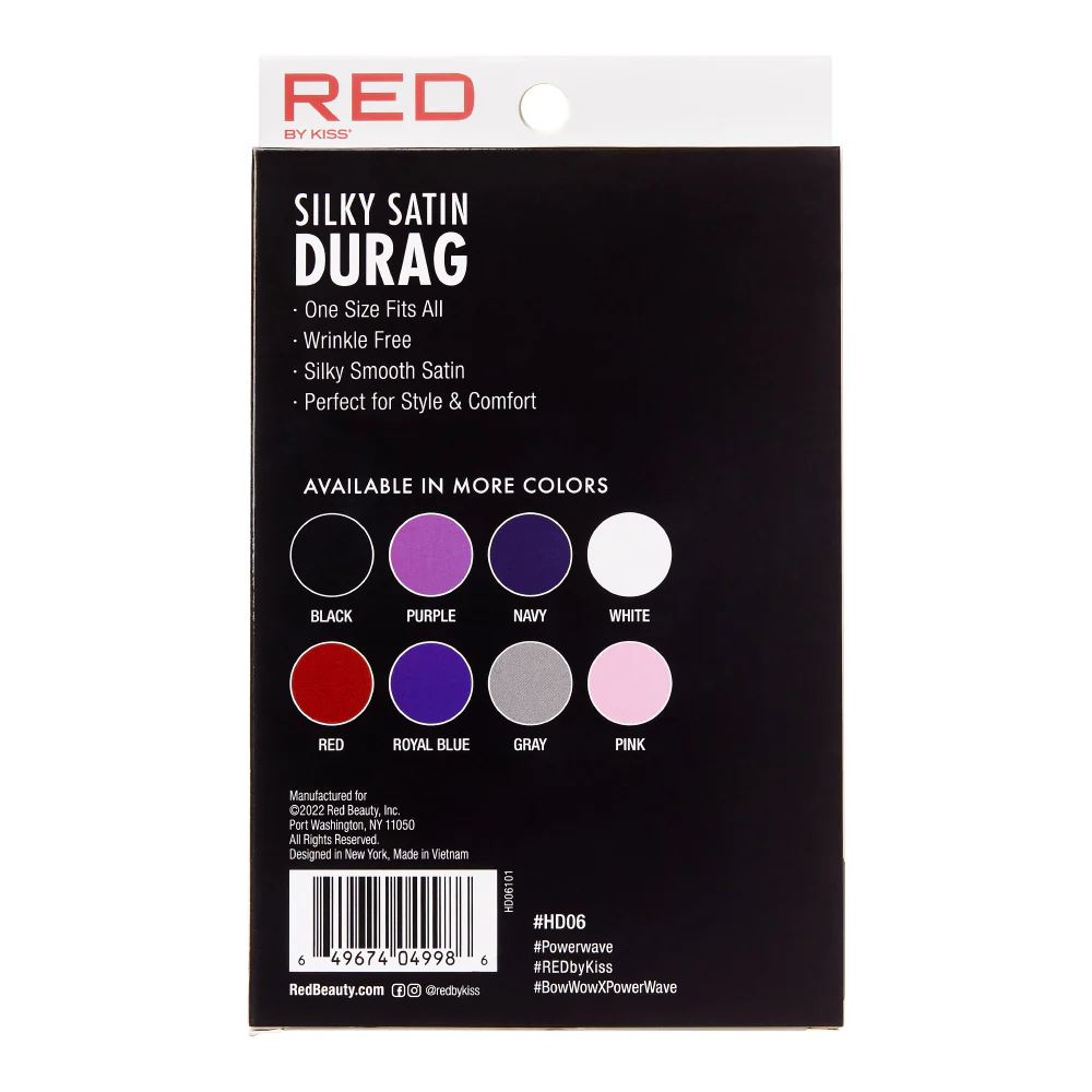 RED by KISS Silky Satin Premium Smooth Silky Durag for Men & Women 360 Waves Headwraps - Image 30