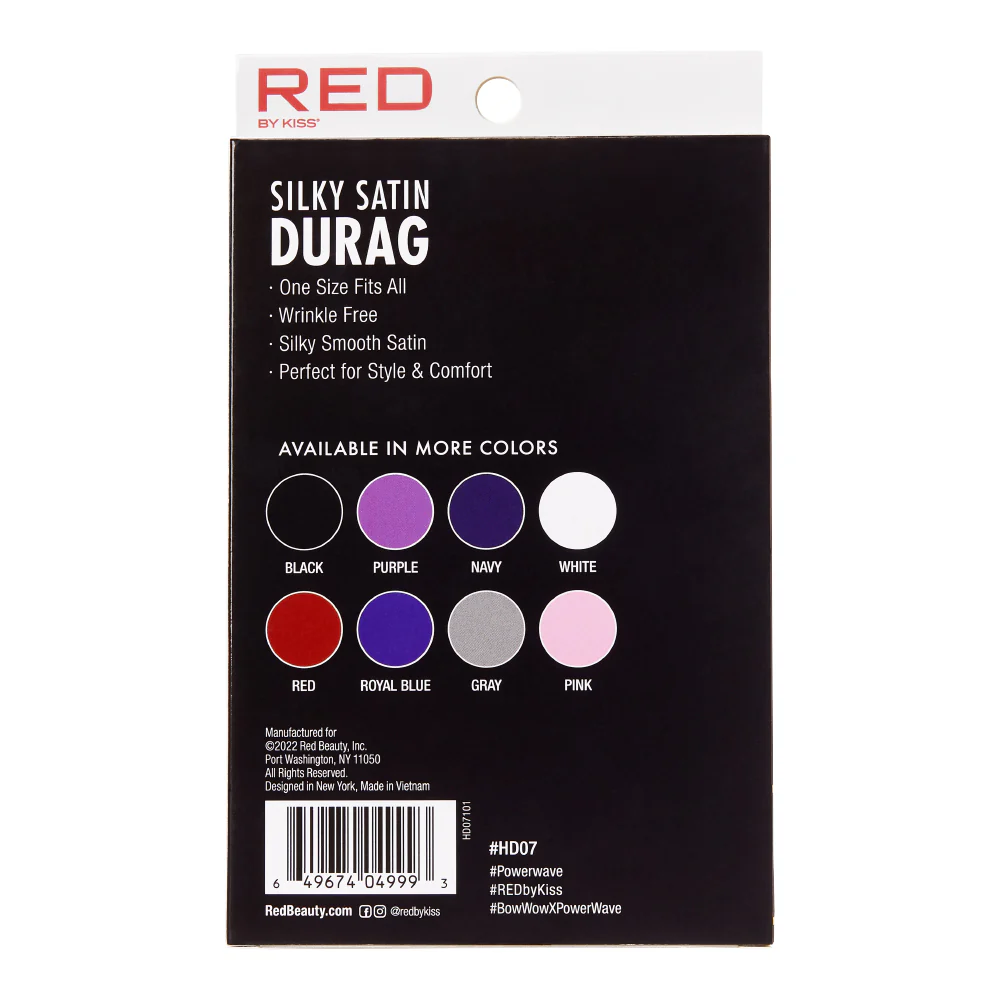 RED by KISS Silky Satin Premium Smooth Silky Durag for Men & Women 360 Waves Headwraps - Image 31