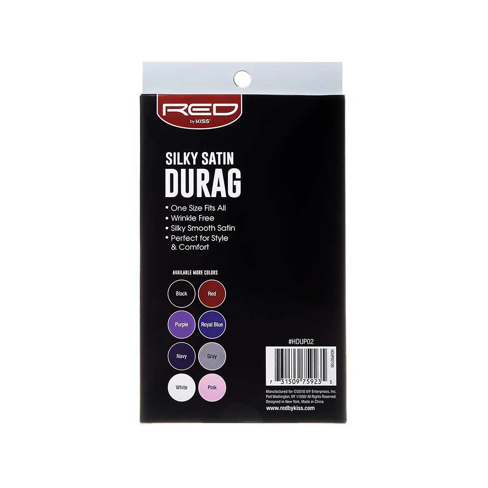 RED by KISS Silky Satin Premium Smooth Silky Durag for Men & Women 360 Waves Headwraps - Image 32