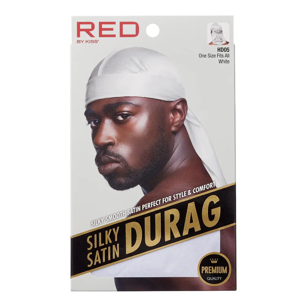 RED by KISS Silky Satin Premium Smooth Silky Durag for Men & Women 360 Waves Headwraps - Image 4