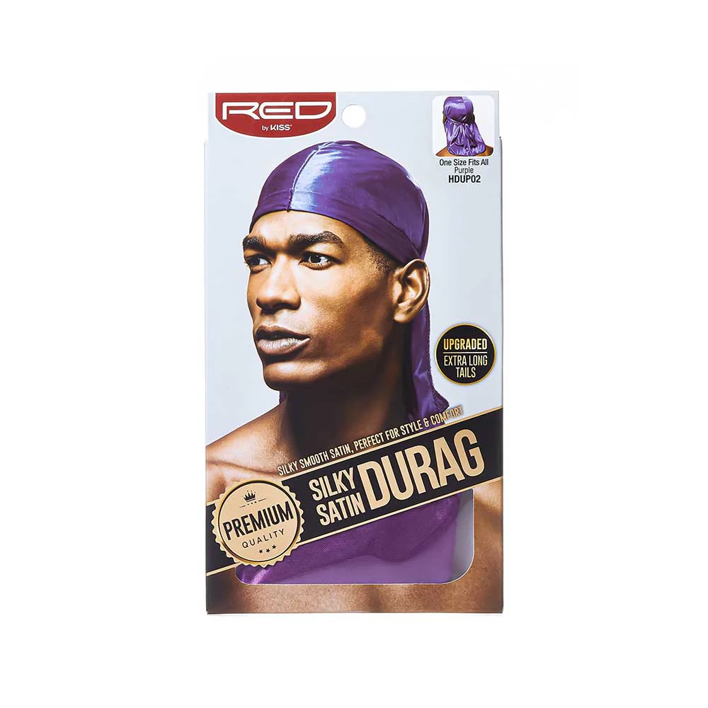 RED by KISS Silky Satin Premium Smooth Silky Durag for Men & Women 360 Waves Headwraps - Image 7
