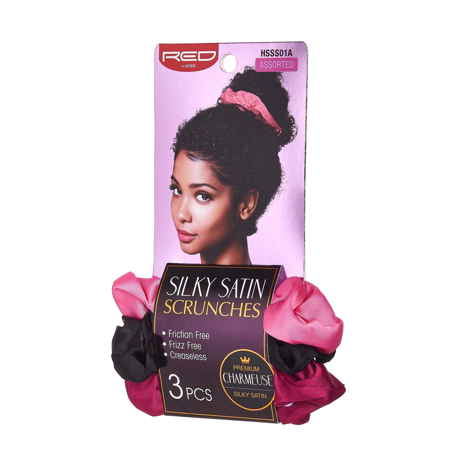 RED by KISS Silky Satin Scrunchies (3pcs) - Image 3