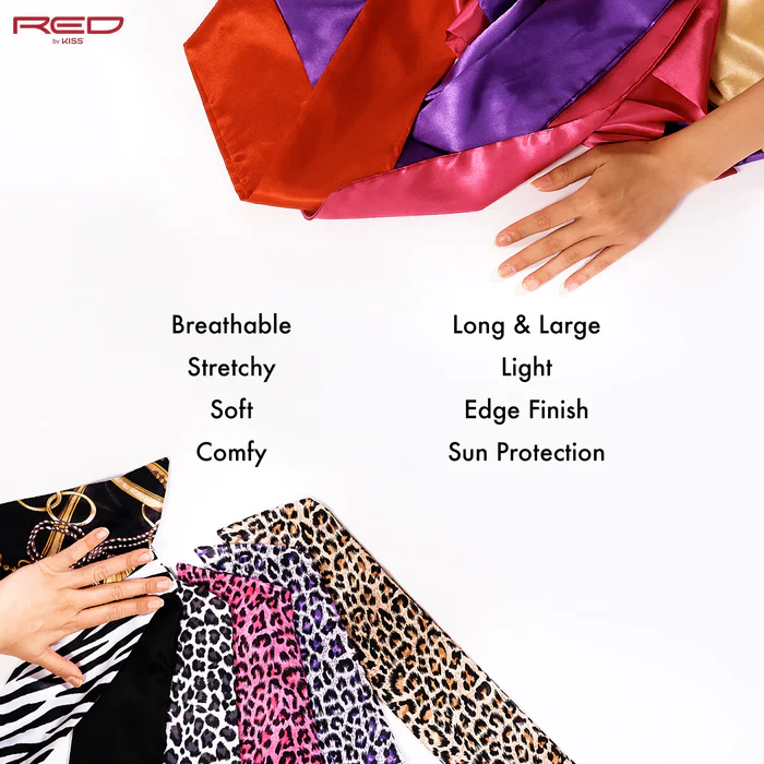 RED by KISS Silky Satin Wrap Scarf 60"X16" - Image 46