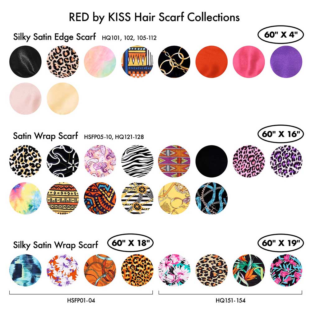 RED by KISS Silky Satin Wrap Scarf 60"X18" - Image 23