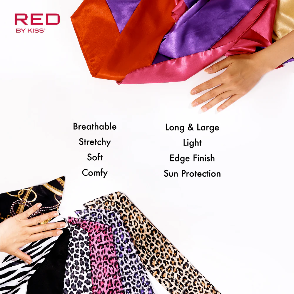 RED by KISS Silky Satin Wrap Scarf 60"X19" - Image 9