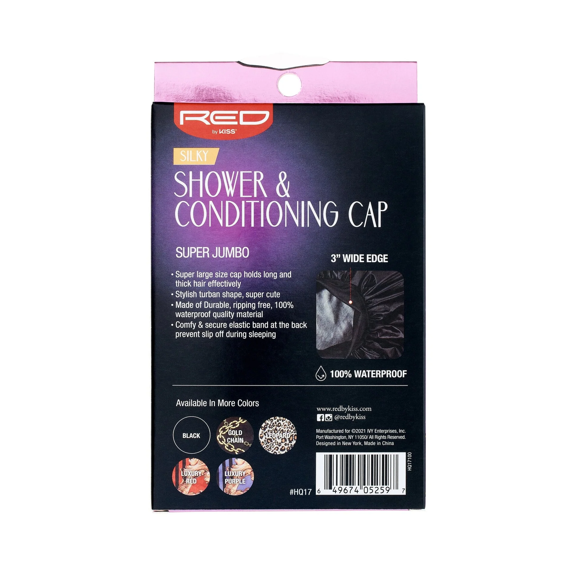 RED by KISS Silky Shower & Conditioning Cap Super Jumbo - Image 3