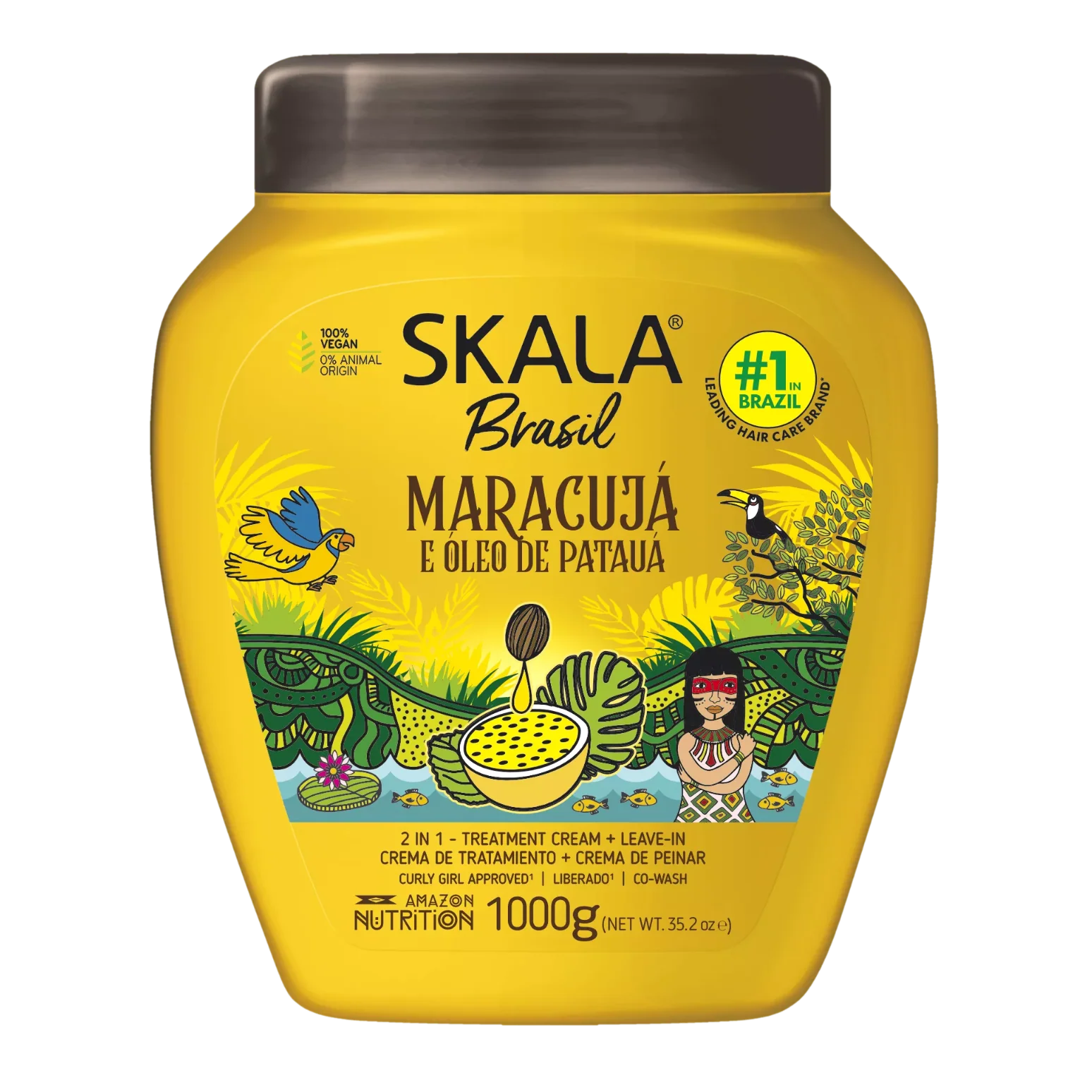 SKALA #MaisCachos 2-in-1 Curl Treatment Cream – Deep Hydration & Curl Definition (35.3oz) - Image 3
