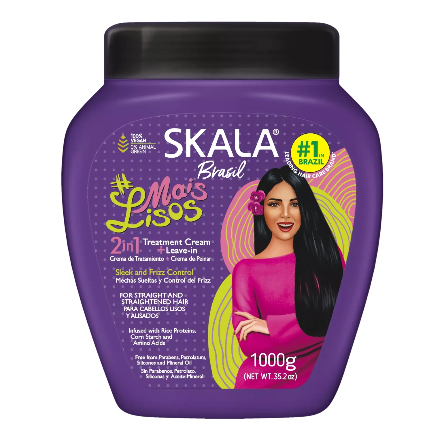 SKALA #MaisCachos 2-in-1 Curl Treatment Cream – Deep Hydration & Curl Definition (35.3oz) - Image 8
