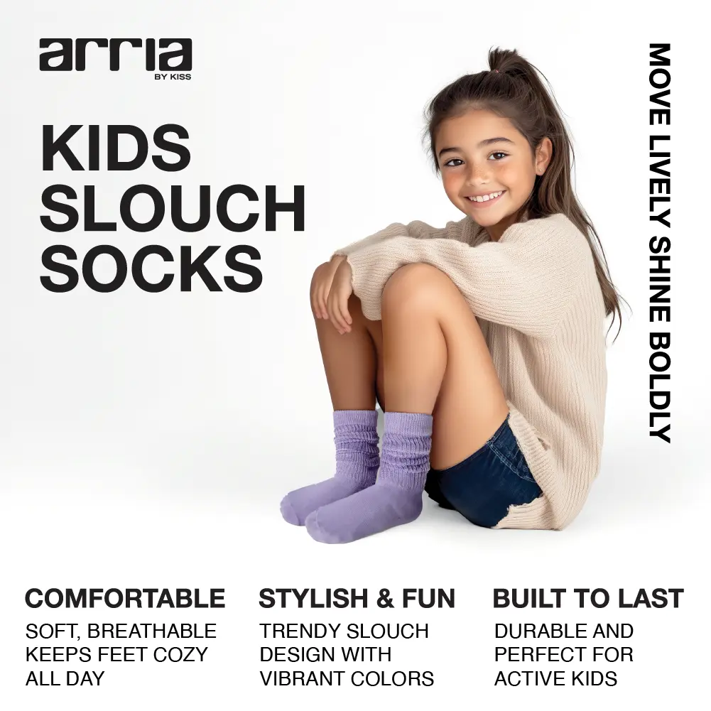 Arria Slouch Socks for Kids (13C–3Y) – Extra-Soft, Breathable - Image 23