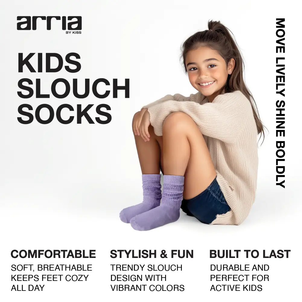 Arria Slouch Socks for Kids (3Y-5Y) – Extra-Soft, Breathable - Image 25