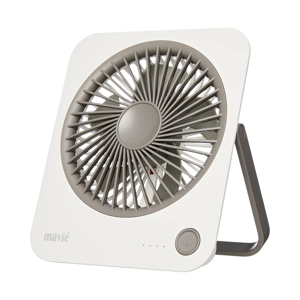 MAVIÉ Small Desk Fan, Rechargeable Quiet Mini Personal Fan, 180° Foldable & Cordless Design, Ultra Thin & Portable, 4 Speeds, Long Battery Life, Travel Essential for Office, Home, Bedroom - Image 6