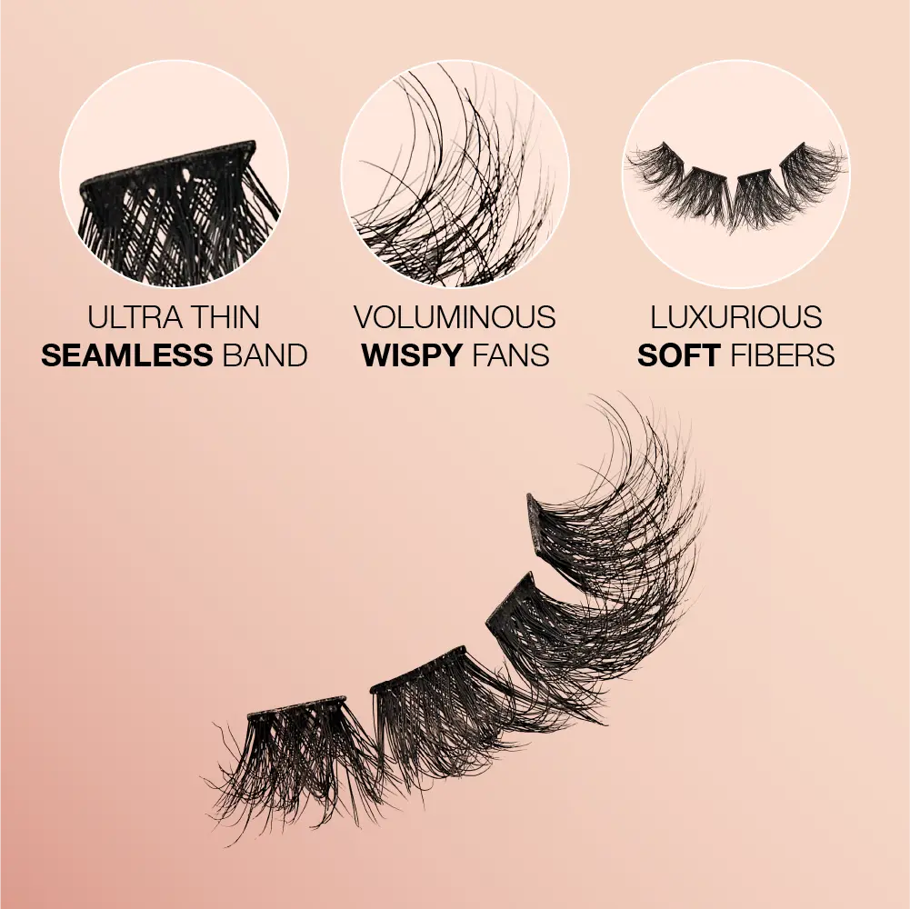 VLuxe By i•ENVY Soft Luxe Faux Mink Lash Cluster – Seamless DIY Extensions - Image 10