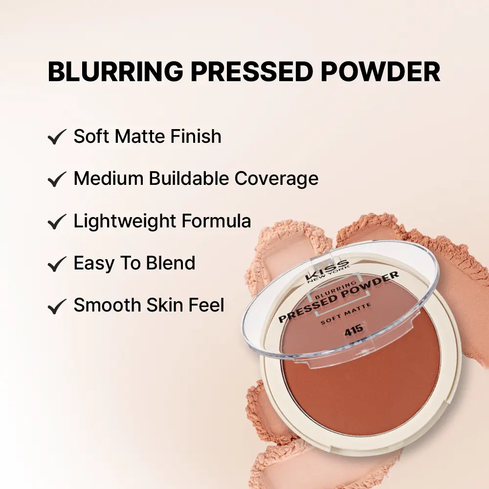 Ruby Kisses Soft Matte Pressed Powder Lightweight Blurring Setting Powder for Oily & Combination Skin - Image 11