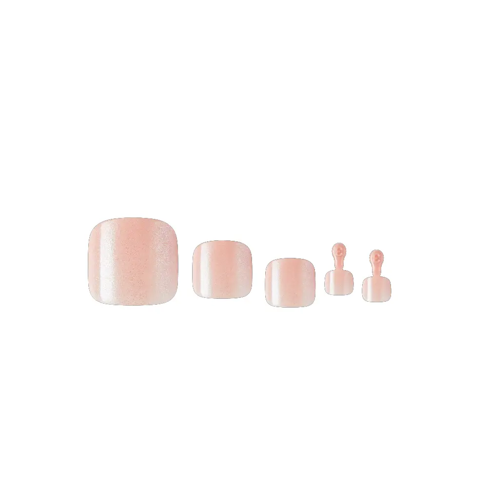 Gold Finger Solid Color Glue-On Fake Toenails - Press On Gel Toe Nails with Adhesive - Image 13