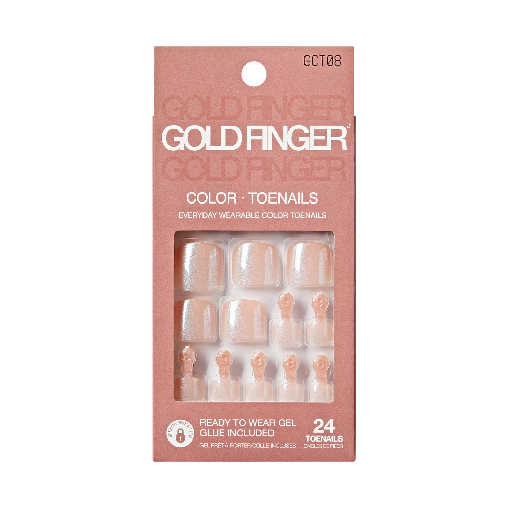 Gold Finger Solid Color Glue-On Fake Toenails - Press On Gel Toe Nails with Adhesive - Image 4
